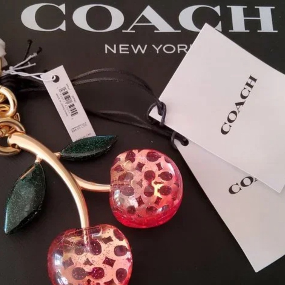 Coach Cherry Keychain  Purse Bag Charm